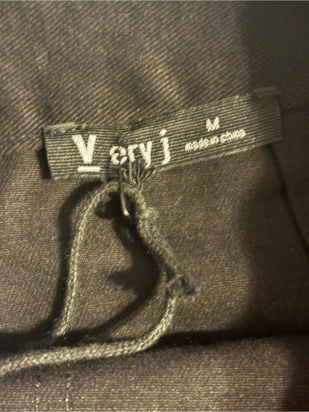 Very J Black Mini Skirt with White Contrast Stitching - Picture 3 of 10